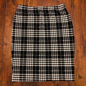 SHEIN PLUS HOUNDSTOOTH PLAID PENCIL SKIRT